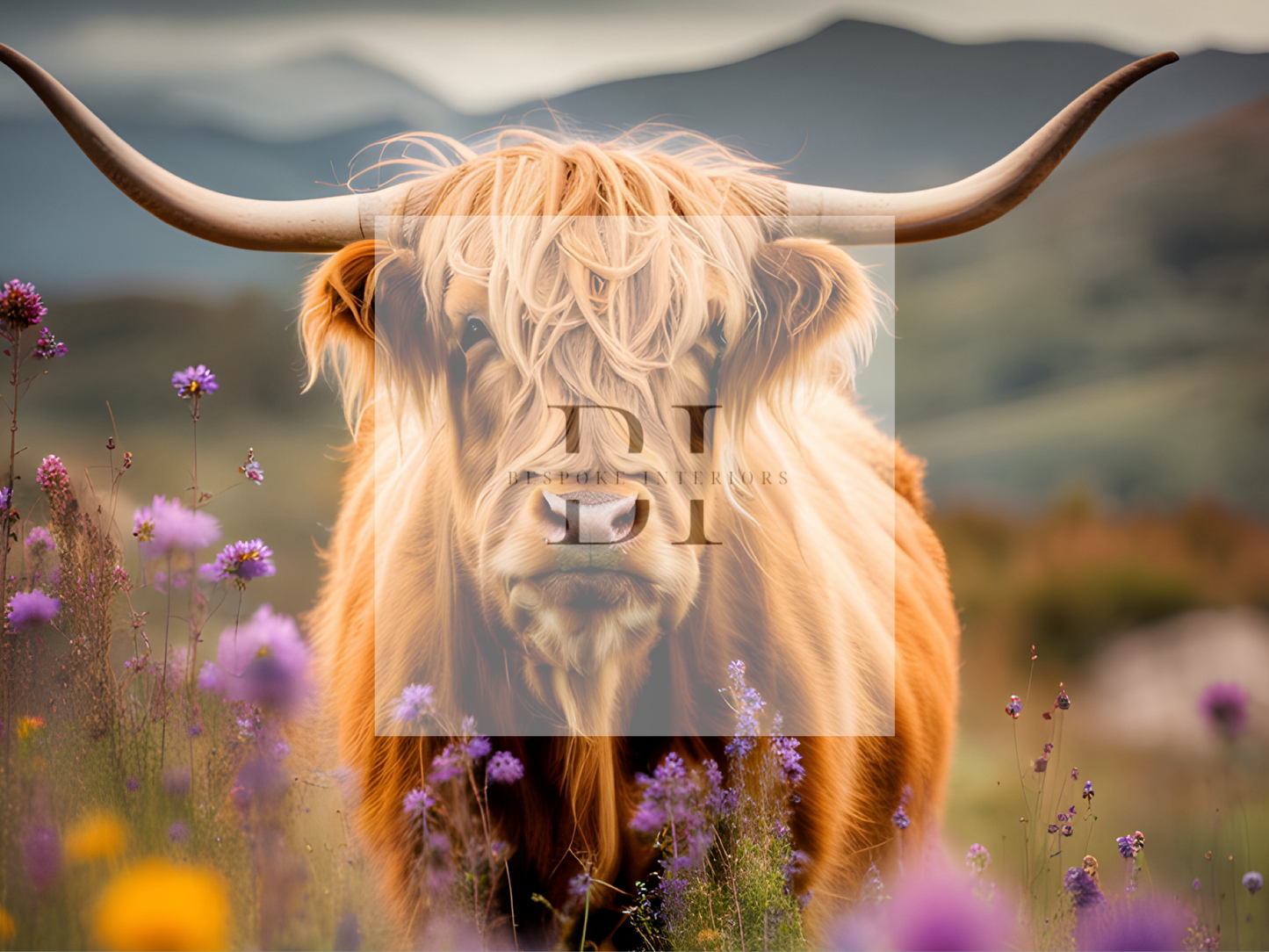 Wallpaper Bull Floral landscape