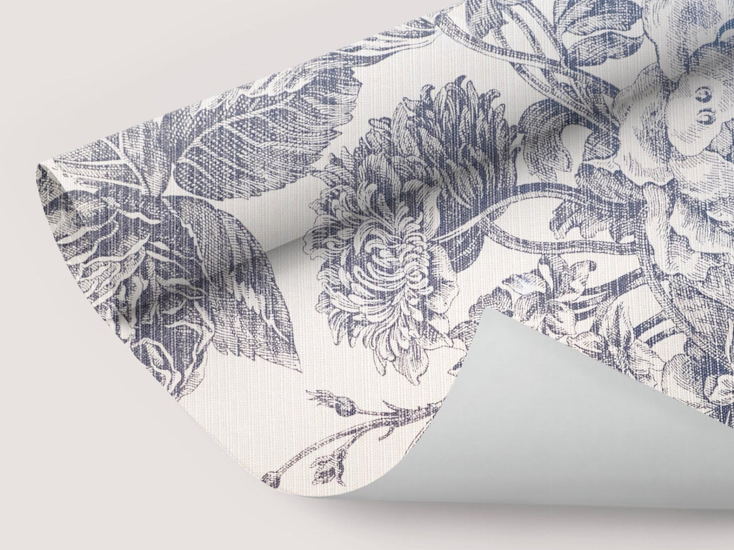 Wallpaper Floral Faded Ink