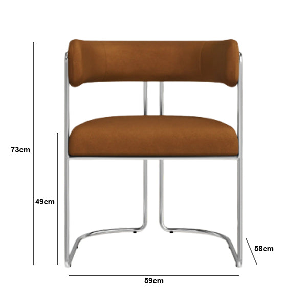 Jules Chair BRUSHED Brass Frame