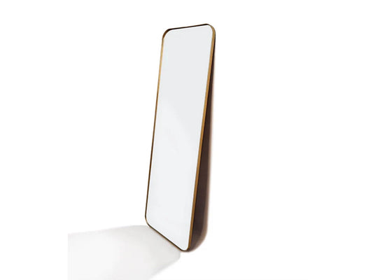 Siberia Full Length Rounded Rect Gold Mirror