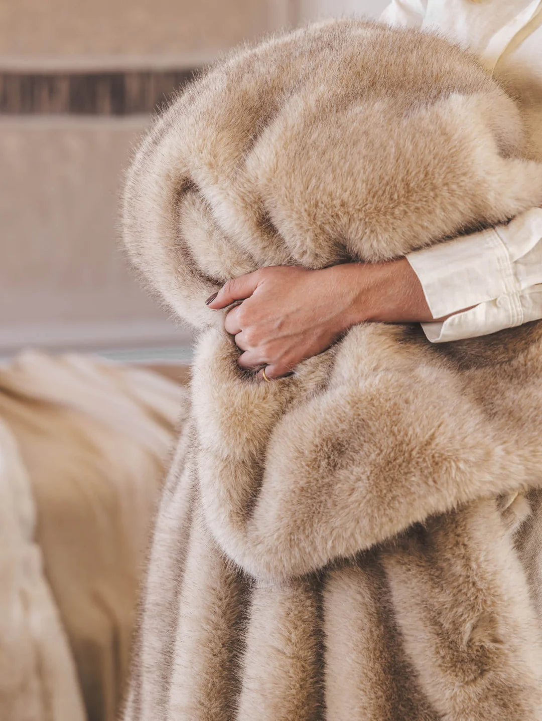 Coyote Fur Throw