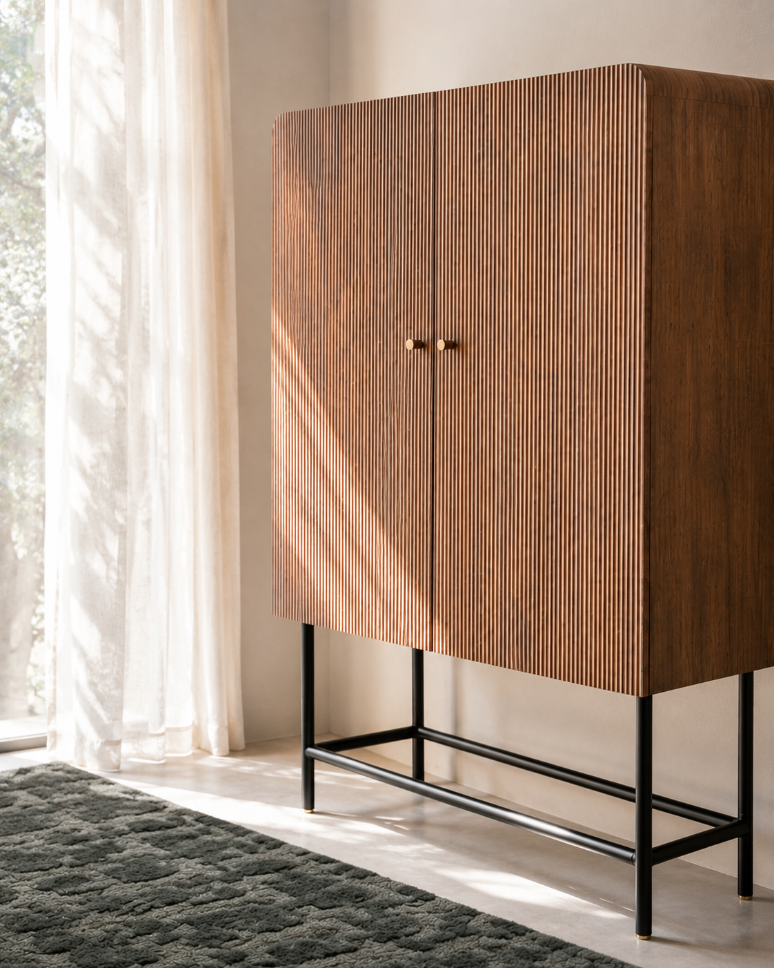 Bella Drinks Cabinet In Nutmeg