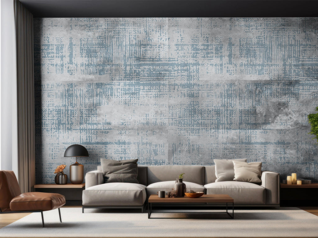 Panelled Wallpaper Blue Tapistry