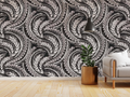 Wallpaper Geometric Feather Detail