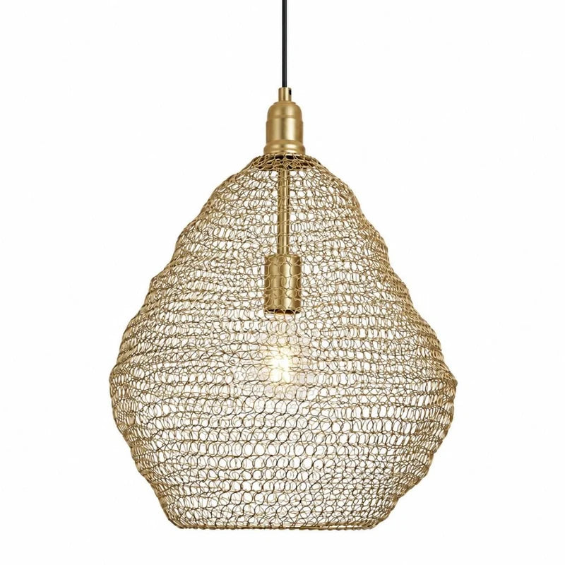 Aureate Weave Mesh Pendant