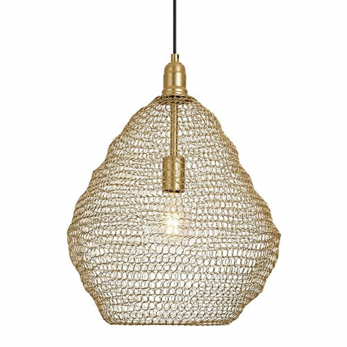 Aureate Weave Mesh Pendant