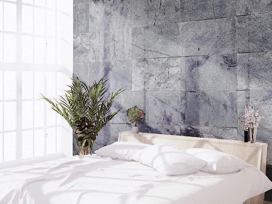 Panelled Wallpaper Slate Grey Brick