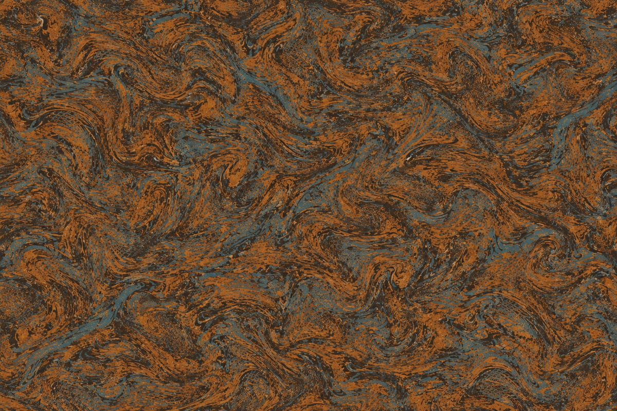 Wallpaper Coppers tone in Rust & Slate