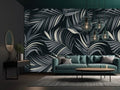 Wallpaper Palm Leaf Multi green