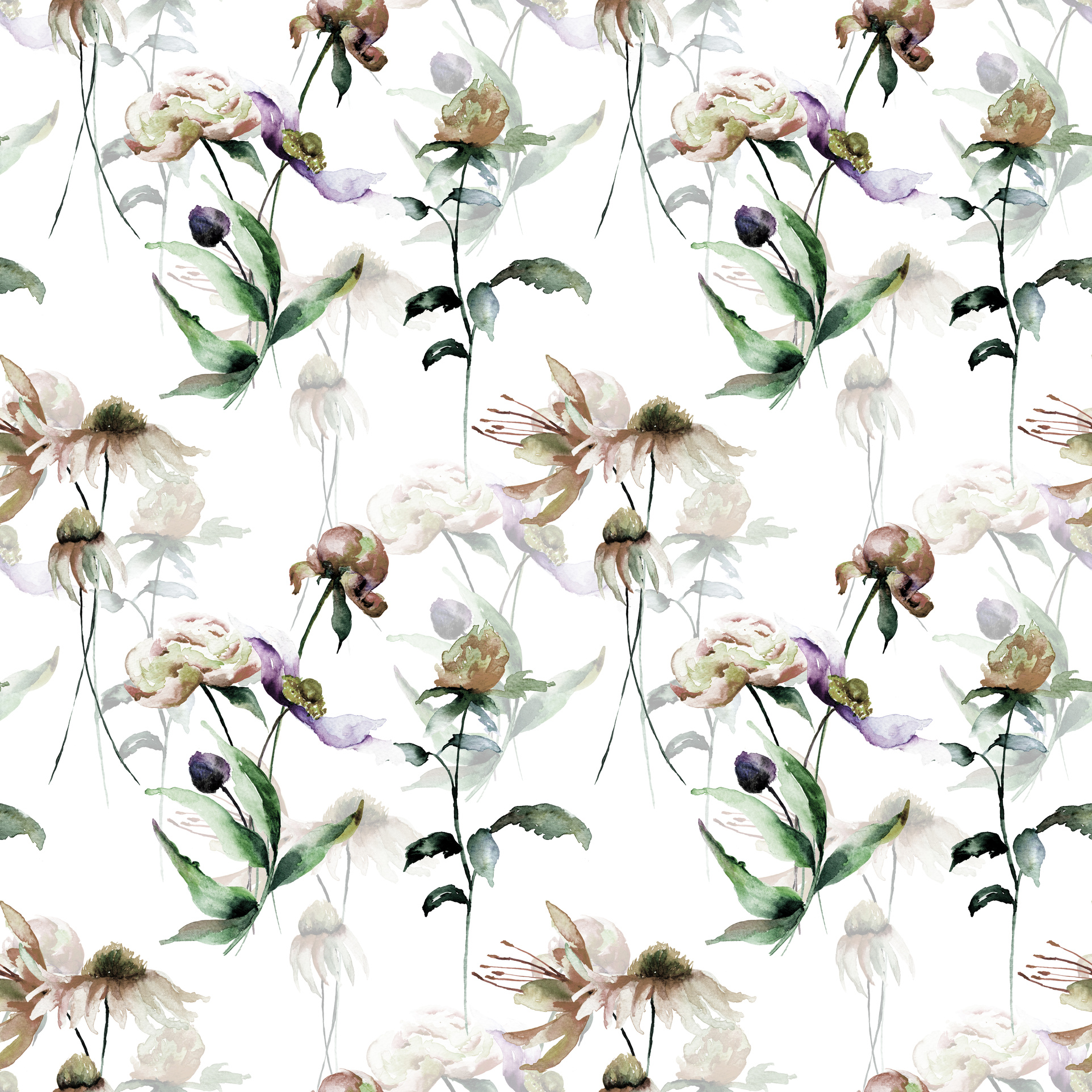 Wallpaper Daisy Foliage