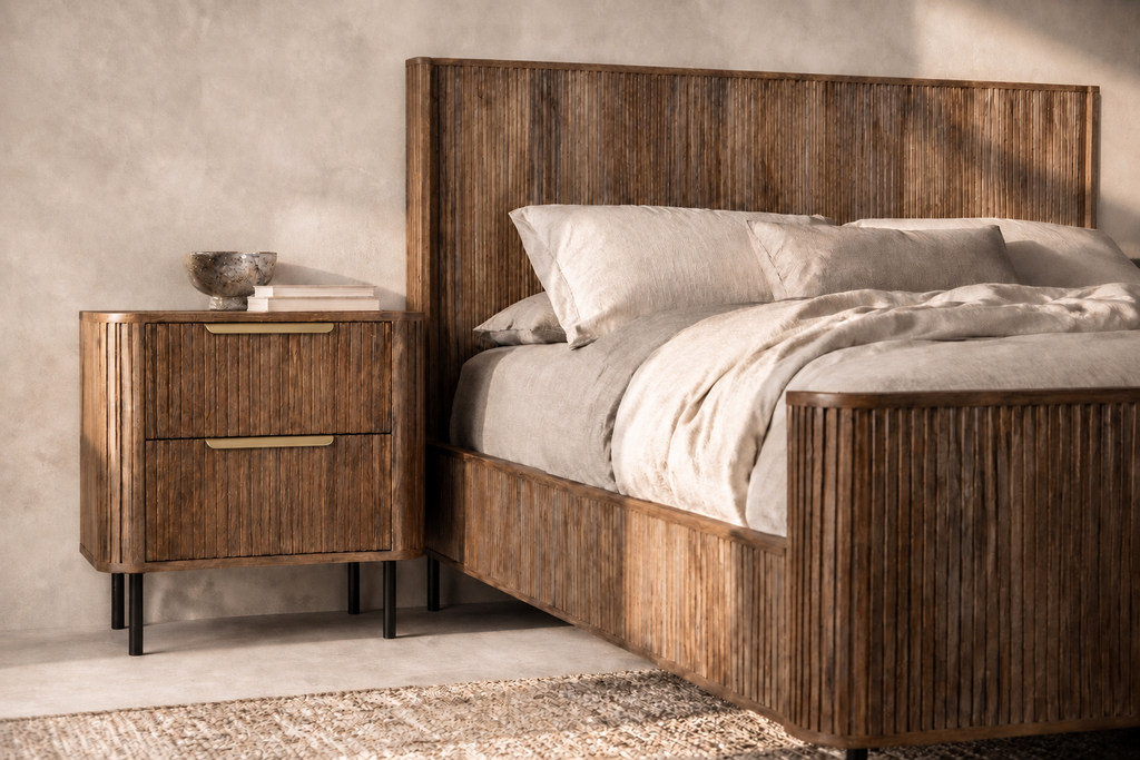 The Ruelle Bed in Smoked Mocha
