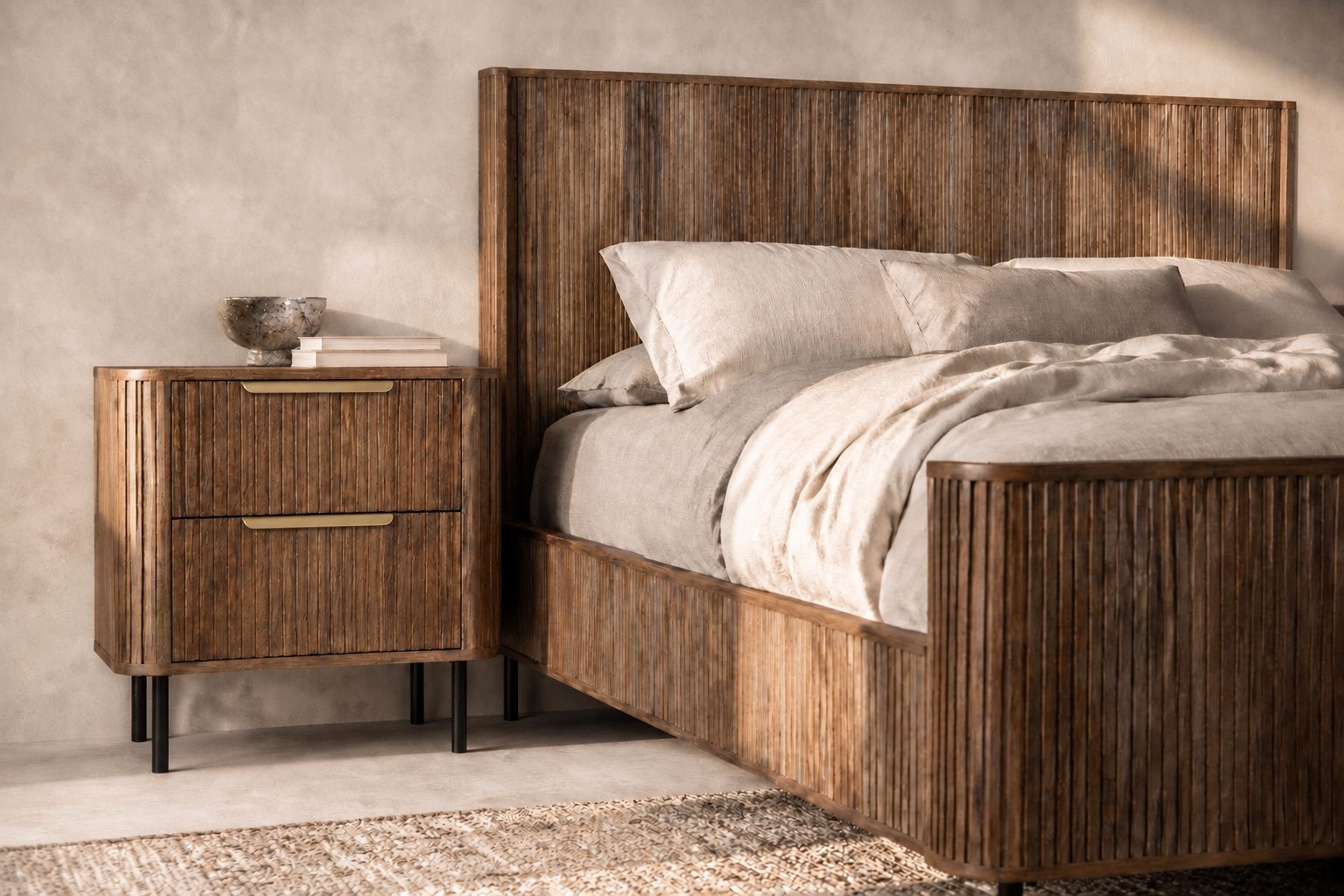 The Ruelle Bed in Smoked Mocha