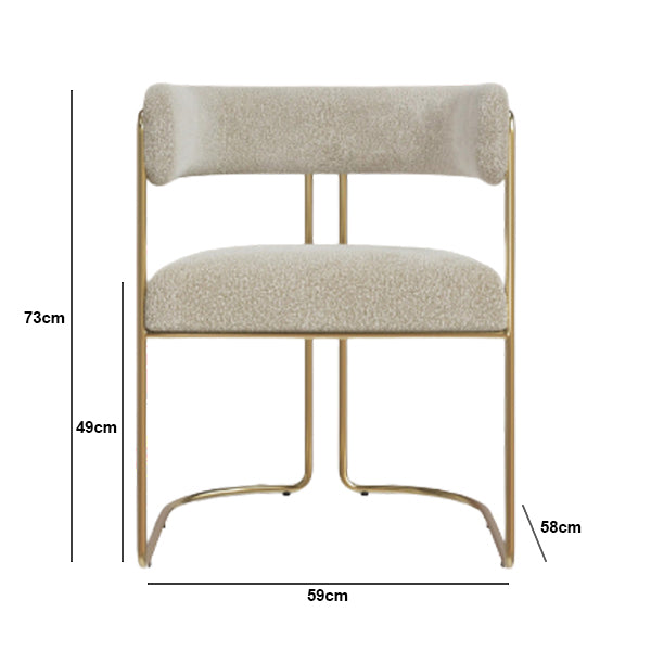 Jules Chair BRUSHED Brass Frame