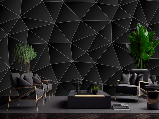 Wallpaper 3D Black Triangle