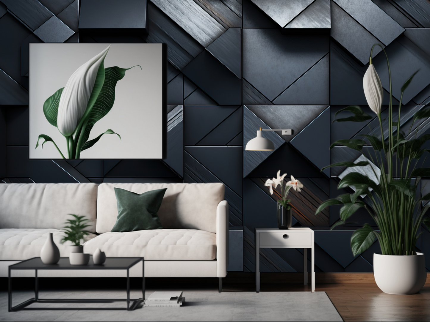 Wallpaper 3D Wall Panelling Geometric