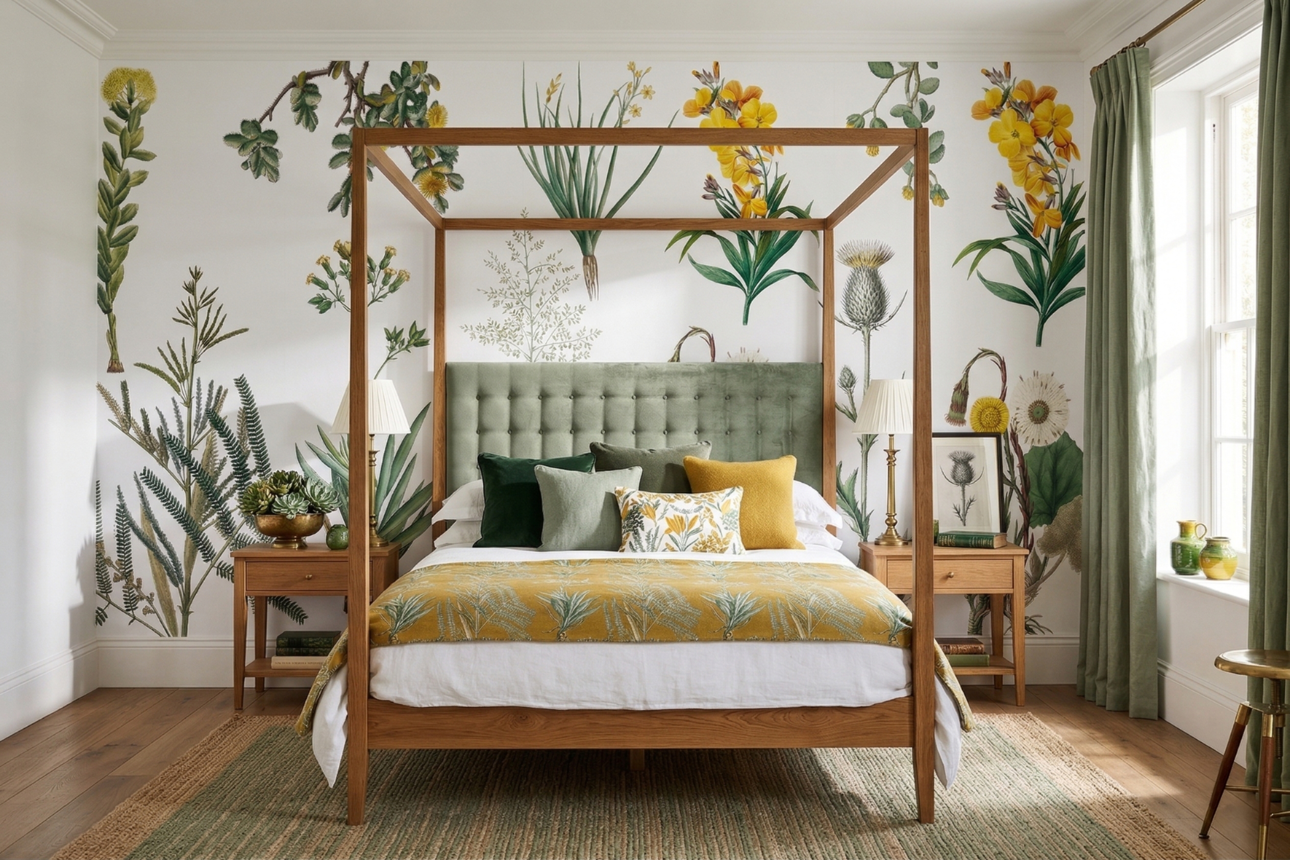 Wallpaper Yellow Floral