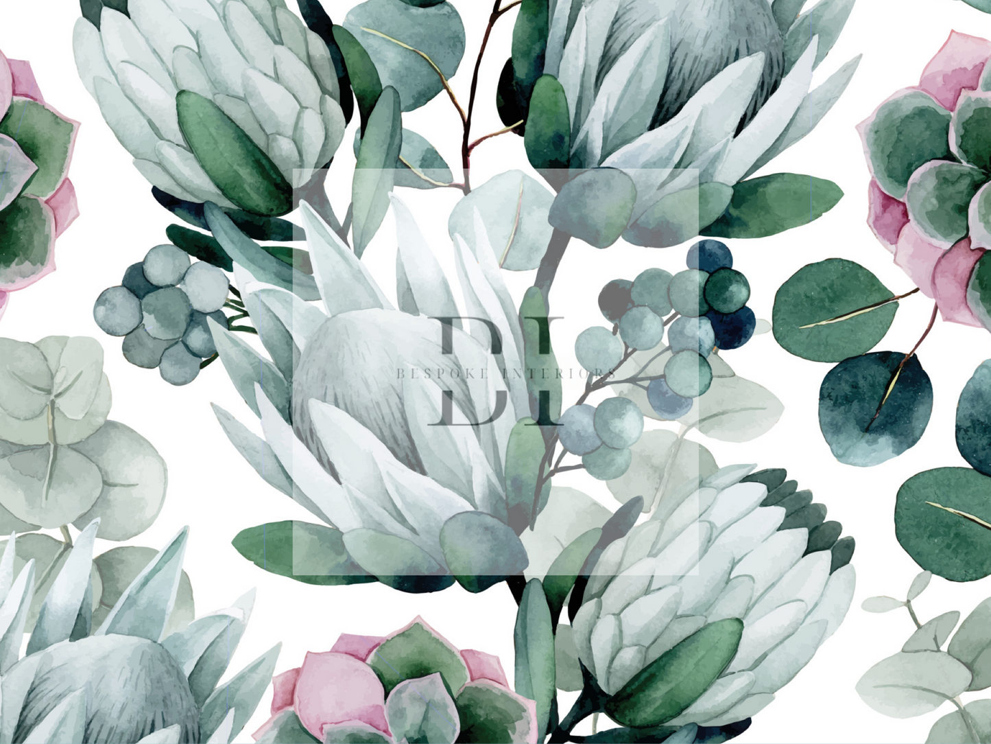 Wallpaper watercolour protea