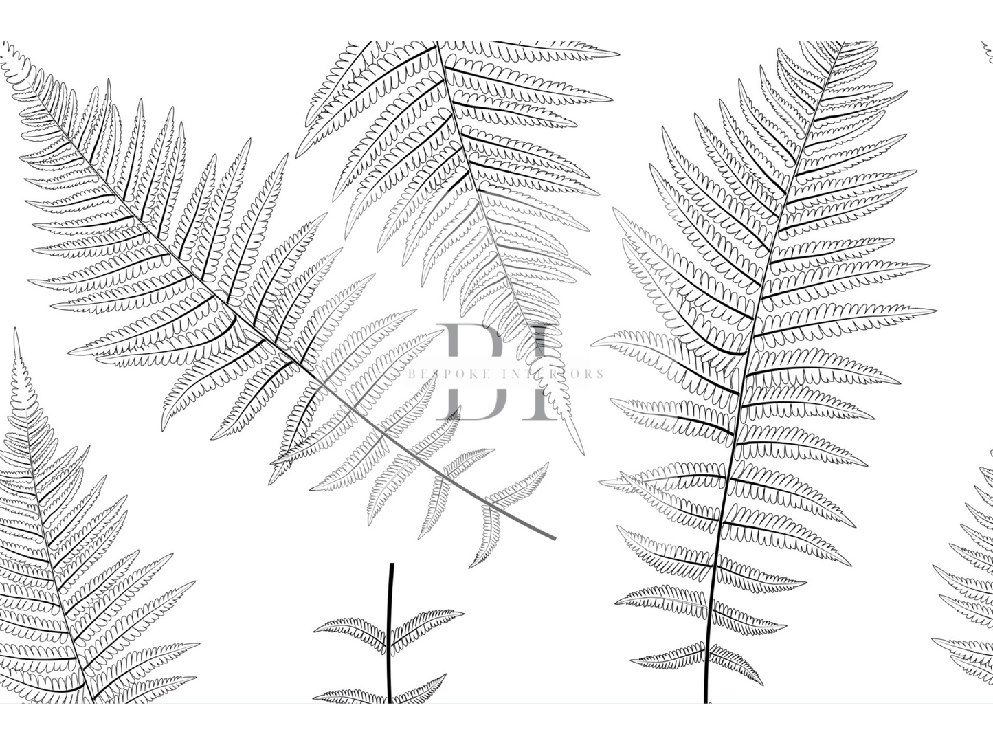 Wallpaper White Fern