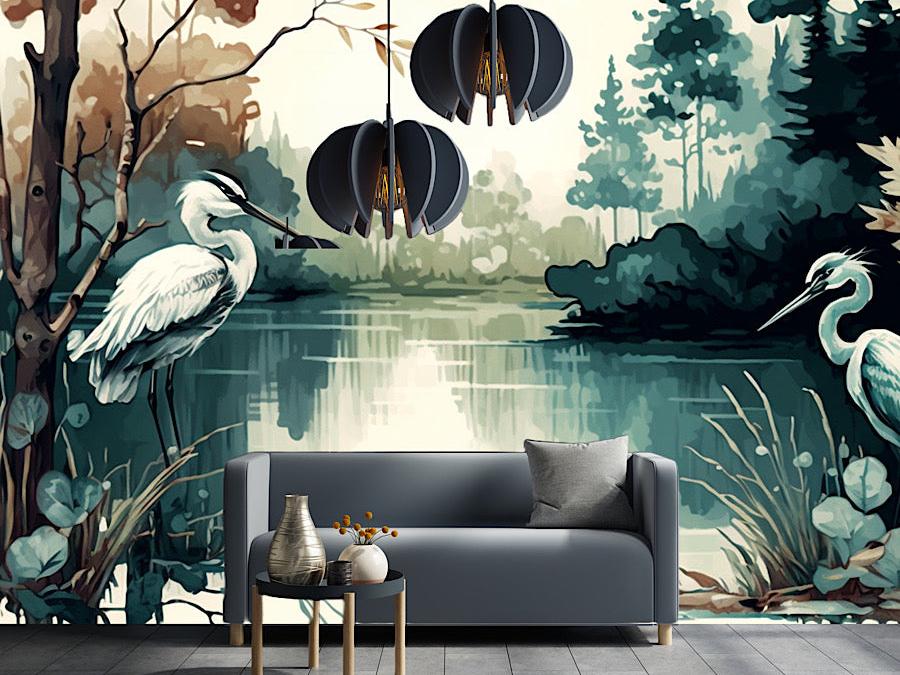 Wallpaper Watchful Heron