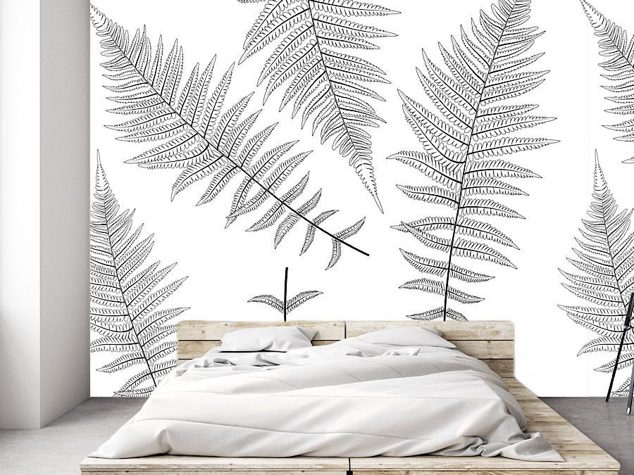 Wallpaper White Fern