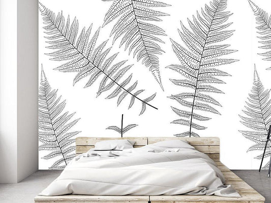 Wallpaper White Fern