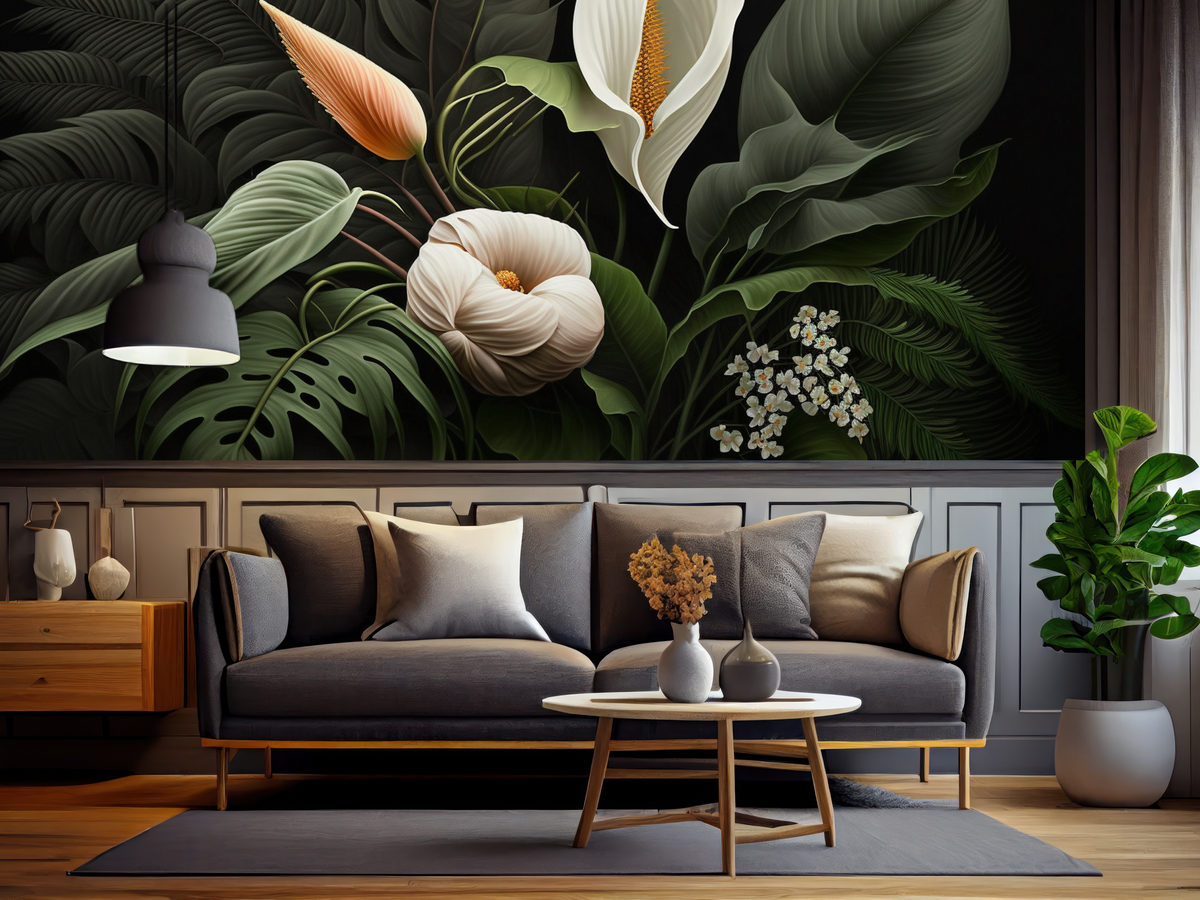 Wallpaper White Lily – Ateliér Wall Design