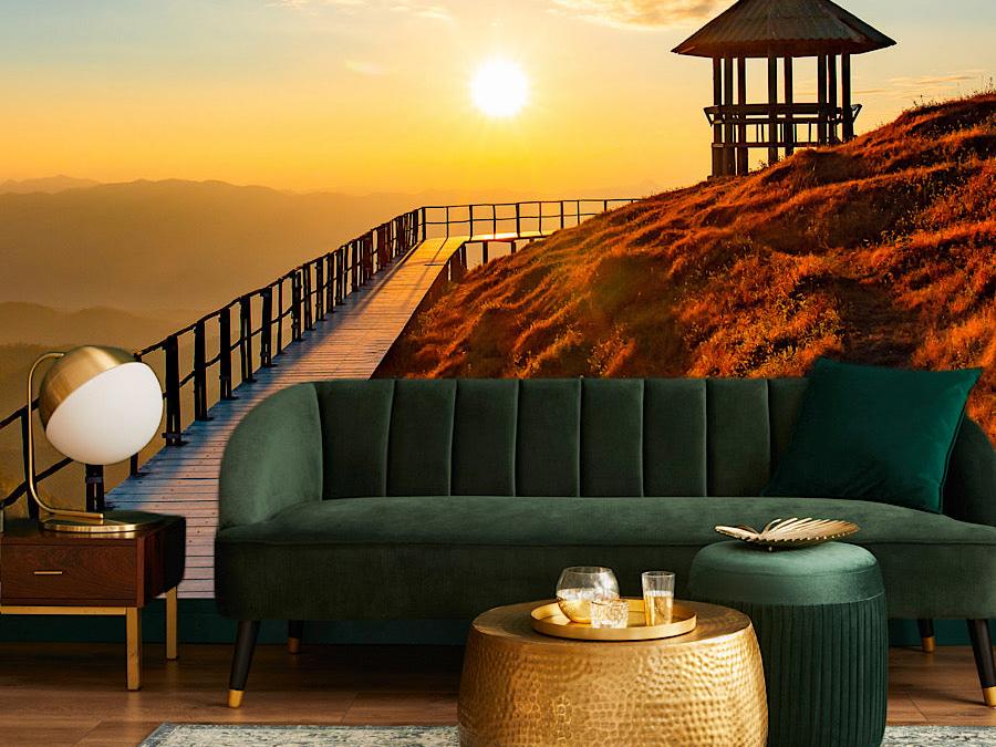 Wallpaper Red Hill Landscape