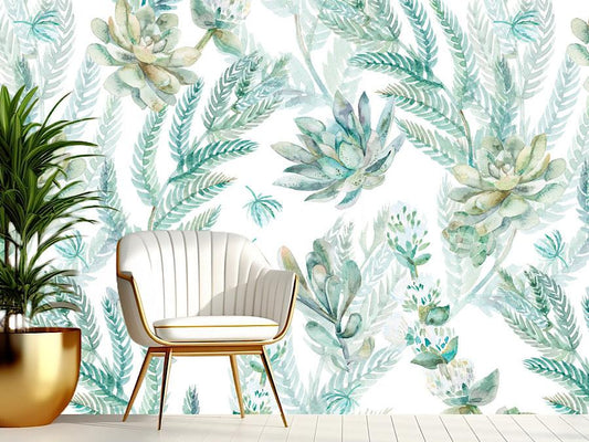 Wallpaper Mint Floral