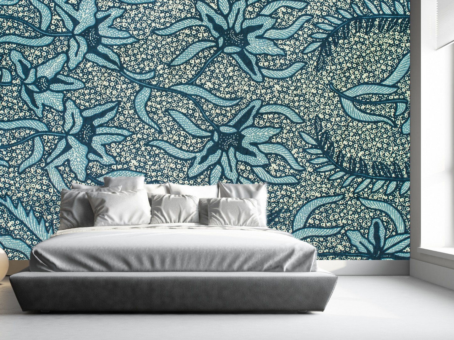 Wallpaper Turquoise Dragon Flower