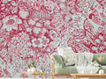 Wallpaper Pink Vintage Floral