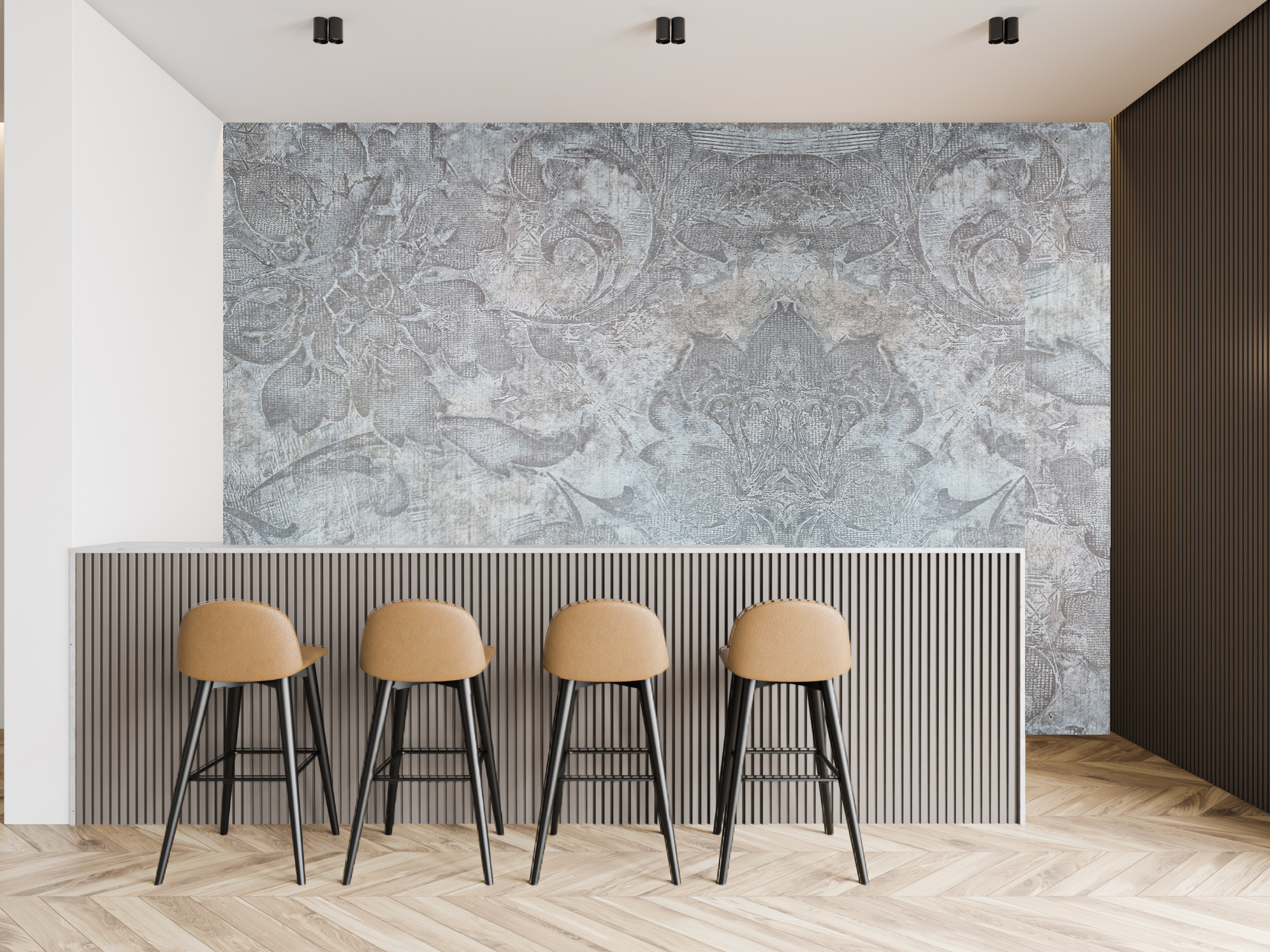 Wallpaper Floral Cement