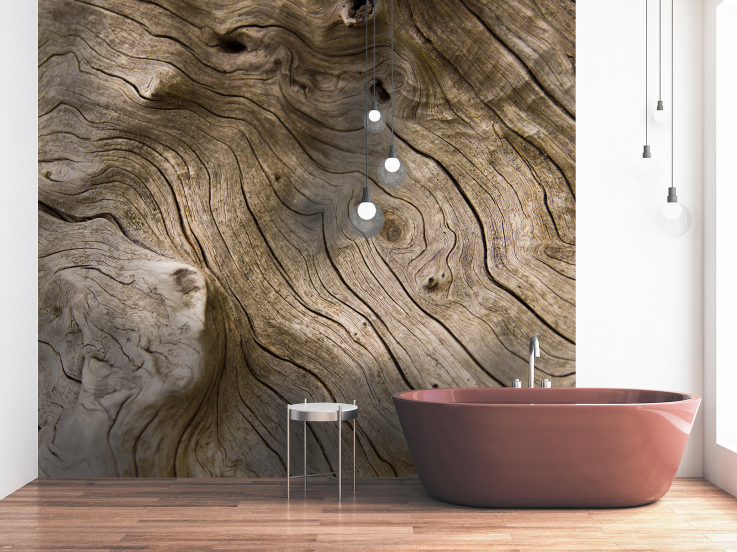Wallpaper wooden flow