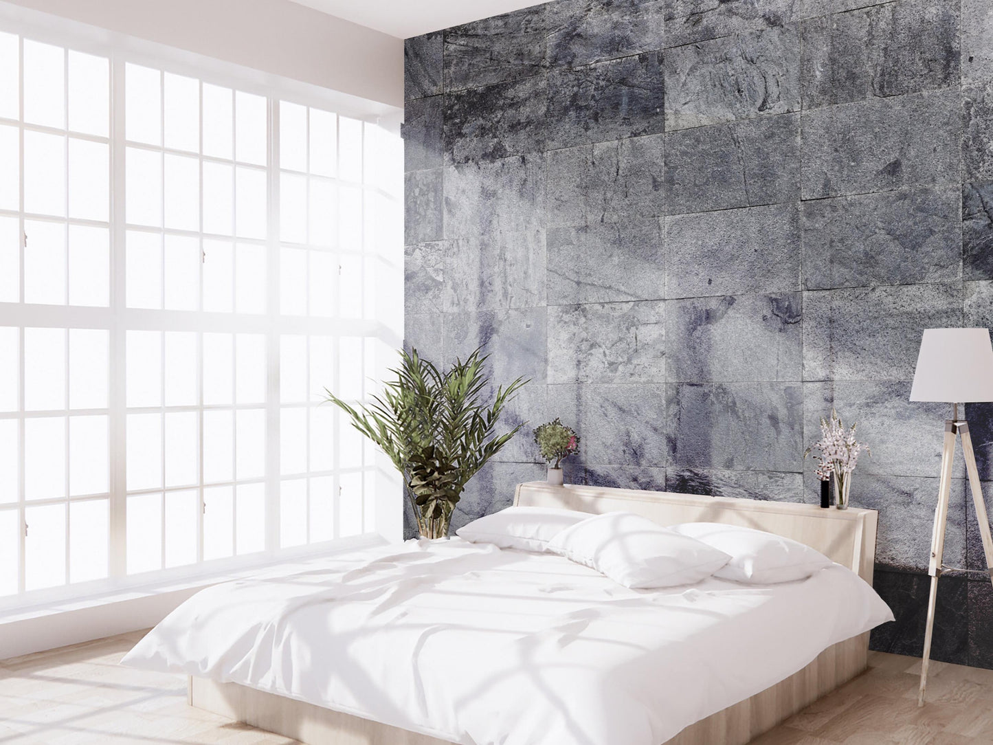 Wallpaper Slate Grey Brick