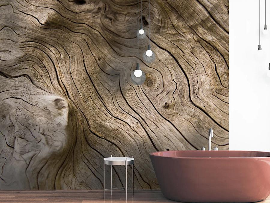 Wallpaper wooden flow