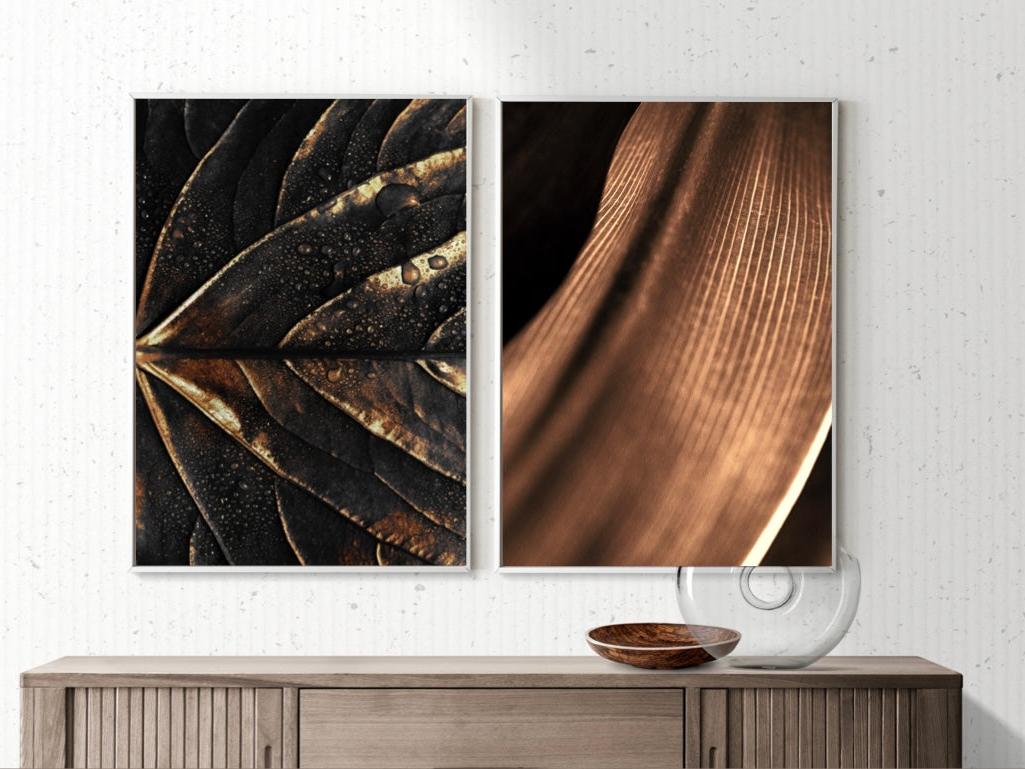Wall Art bronze leaf 