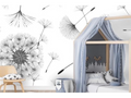 Wallpaper Dandelions Black & White