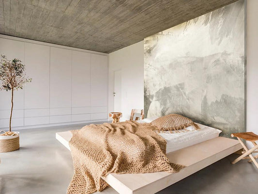 Wallpaper Brushstrokes Grey