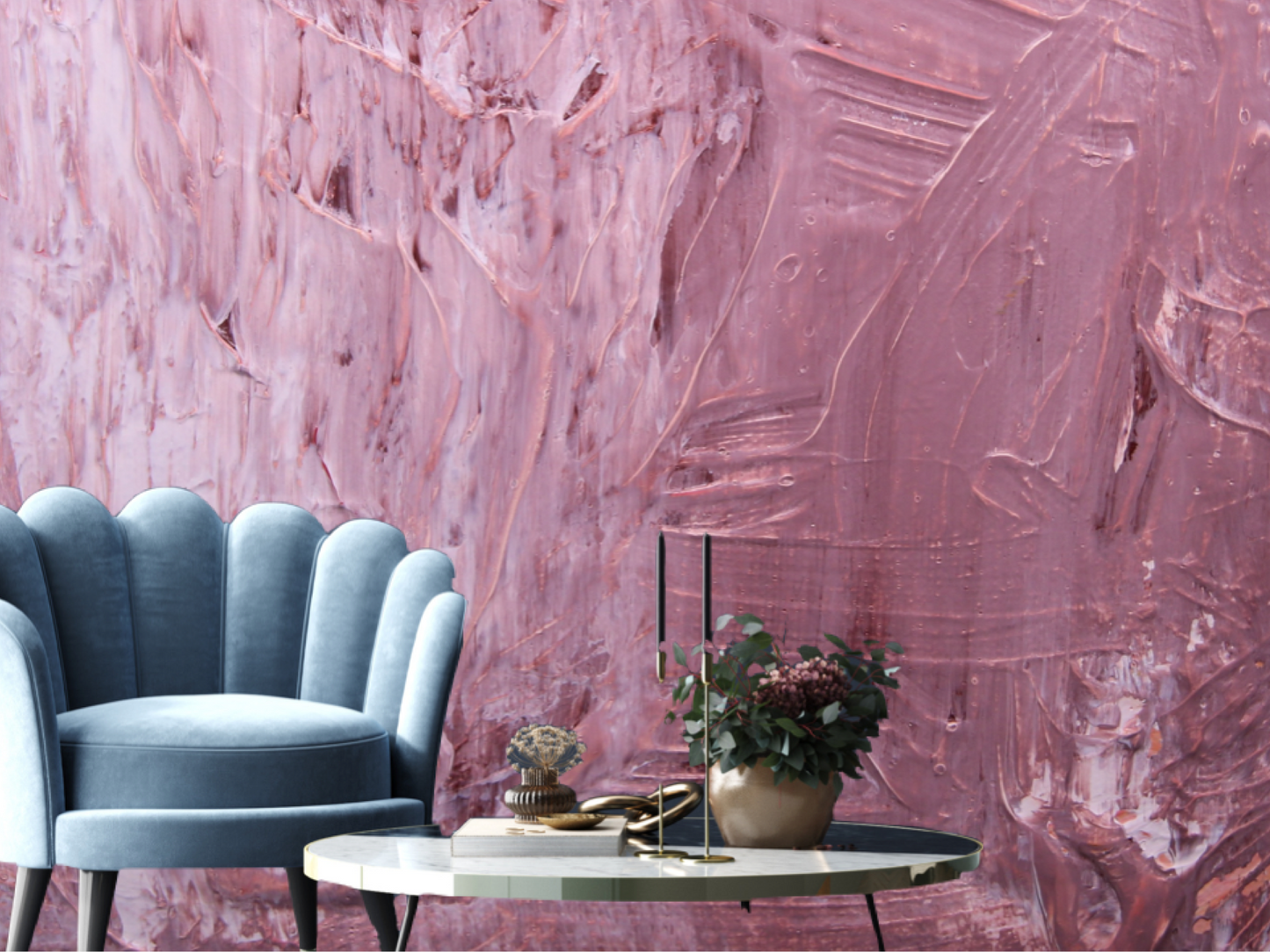 Wallpaper Pink Brush Strokes