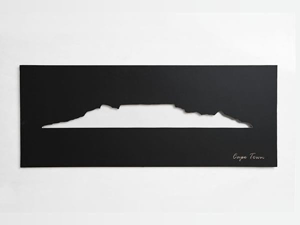 Wall Art Cape Town Skyline Black