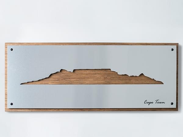 Brushed Aluminium Cape Town Skyline