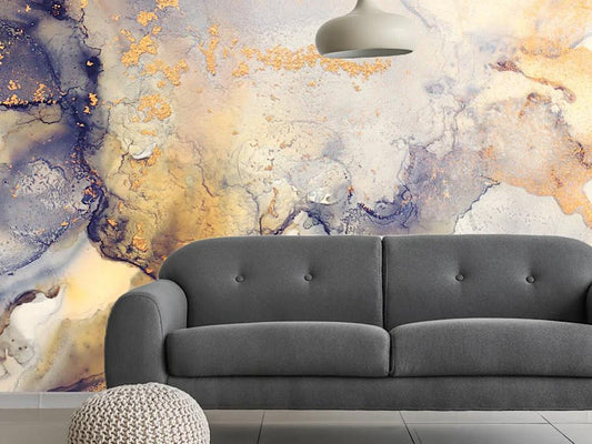 Wallpaper watercolour midnight Blue