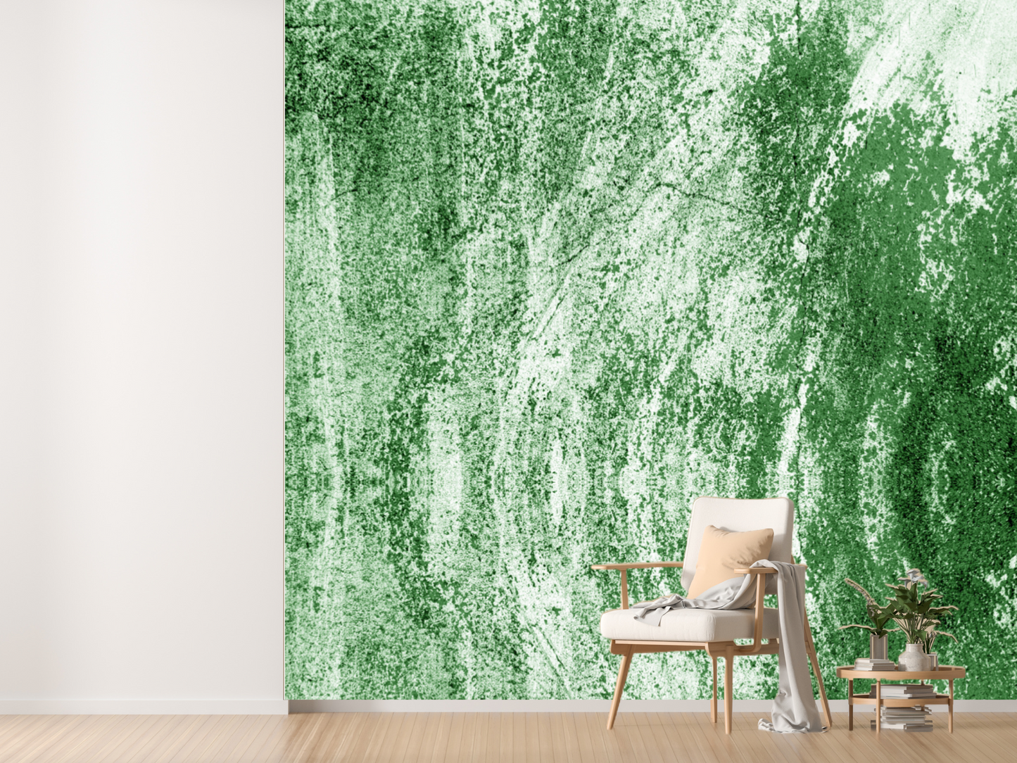 Wallpaper Cement wash green
