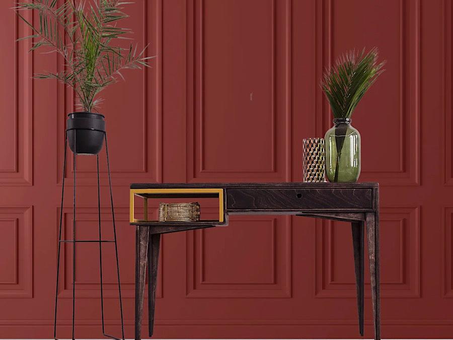 Wallpaper Wood Panelling Rectangular Plum