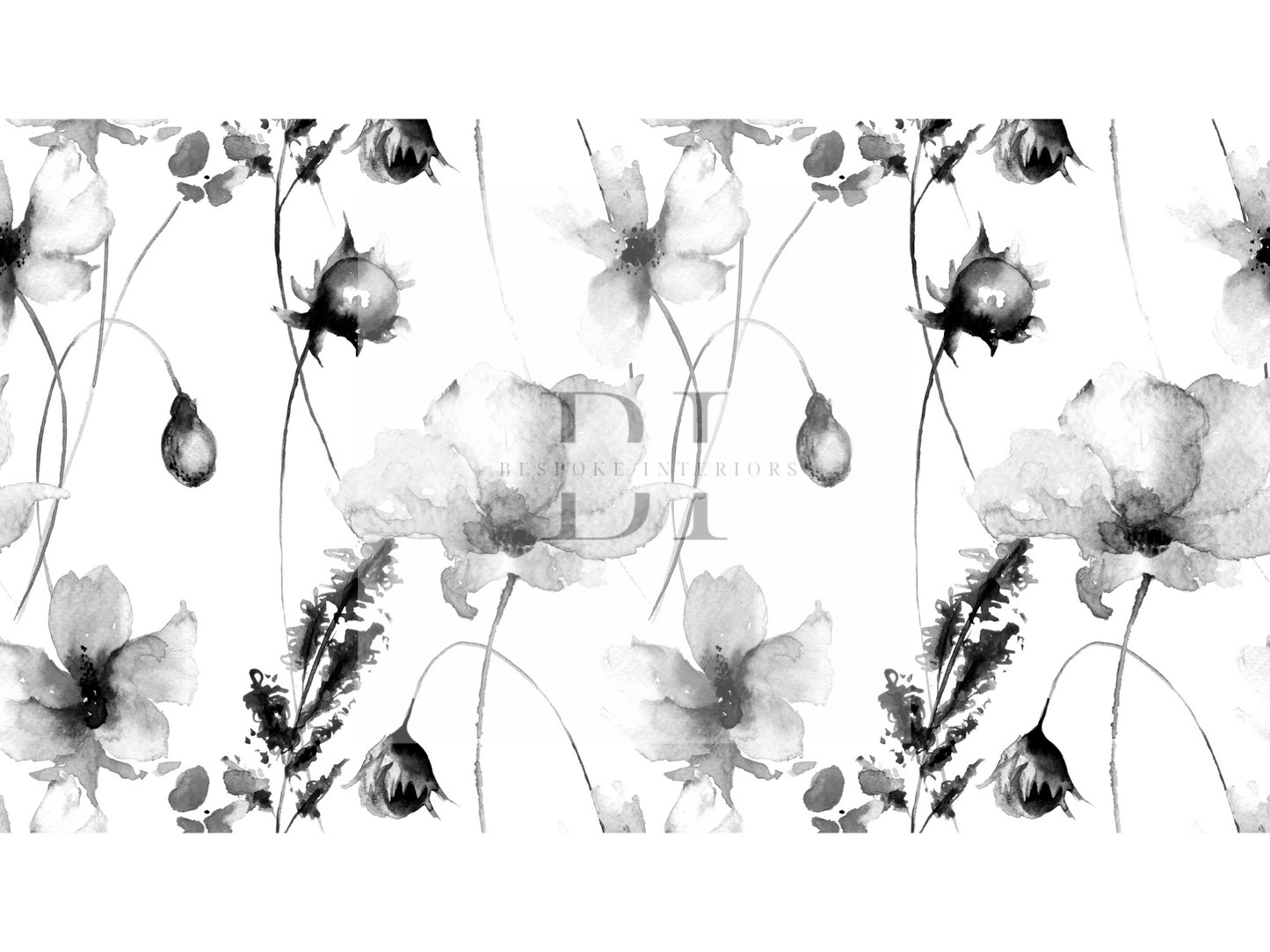 Wallpaper Floral Black & White