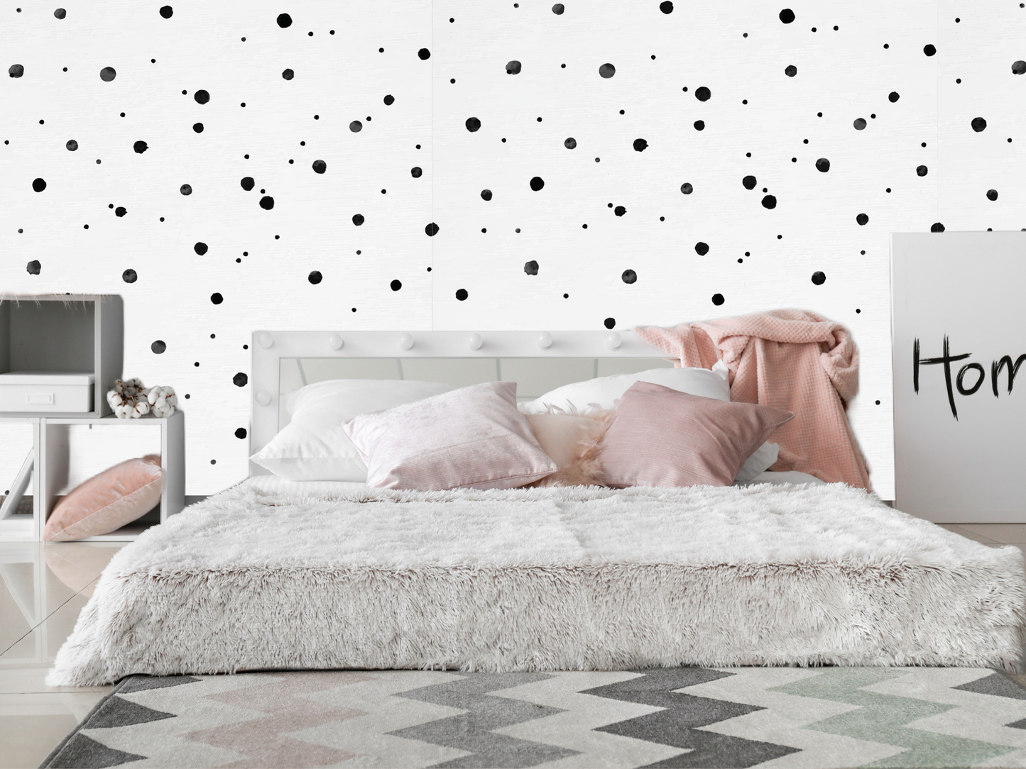 Wallpaper Black splatter dot