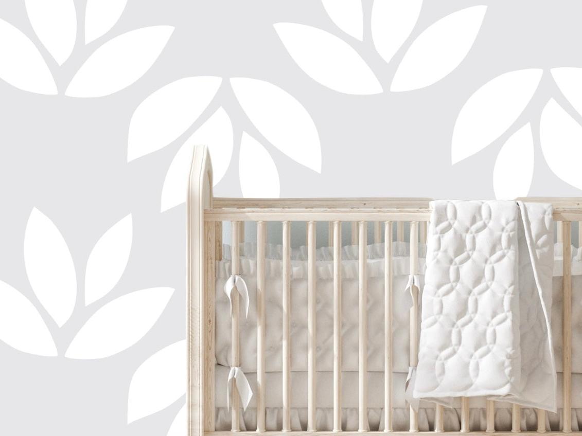 Wallpaper Grey Floral Leaf