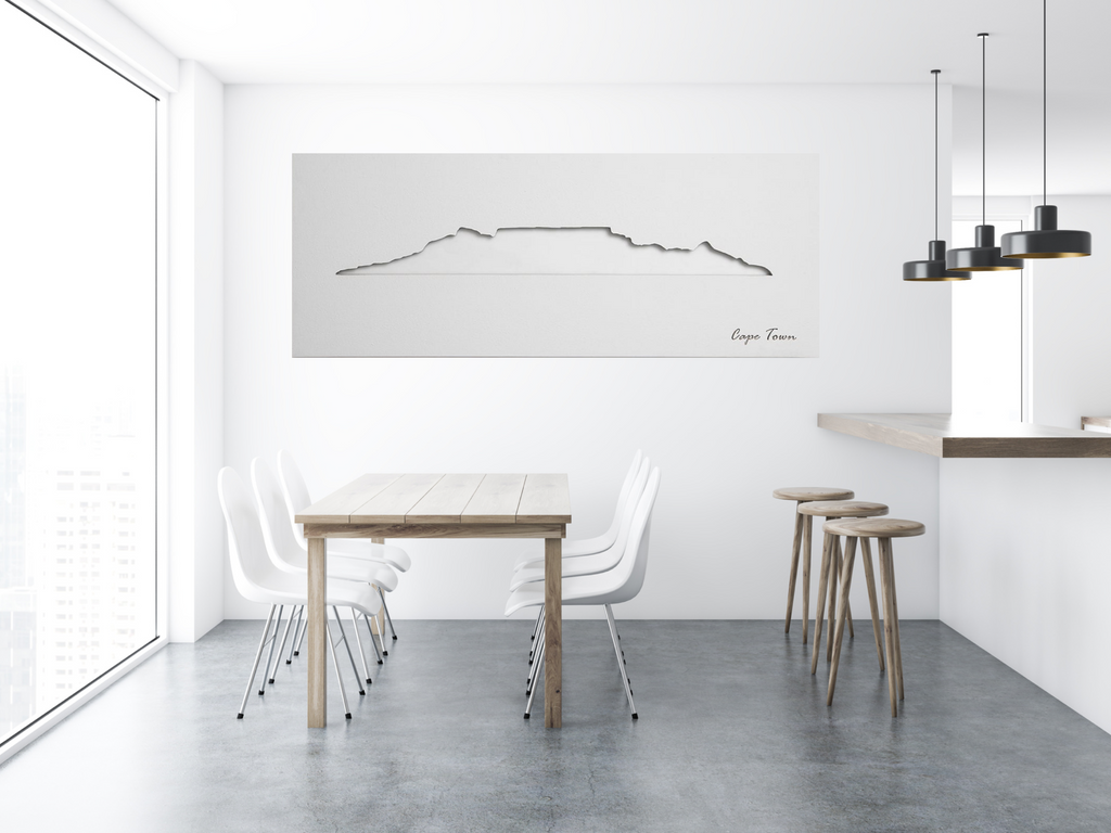 Cape Town Skyline White