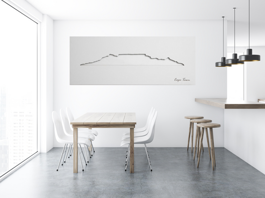 Cape Town Skyline White