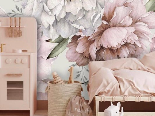 Wallpaper Peony Blooms