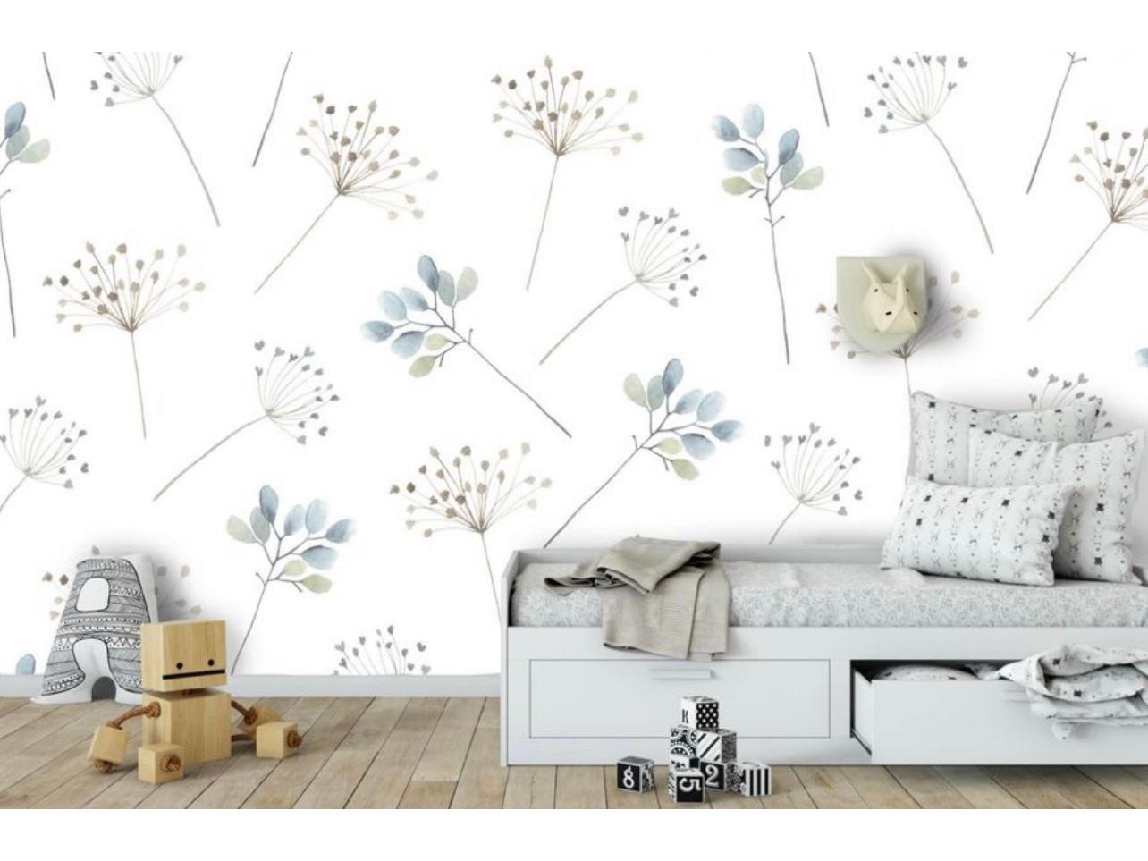 Wallpaper Floral Blues